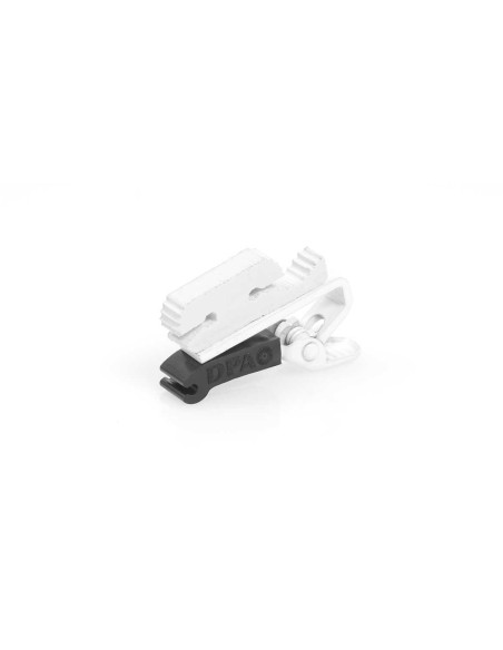 Clip, double fermeture, blanc